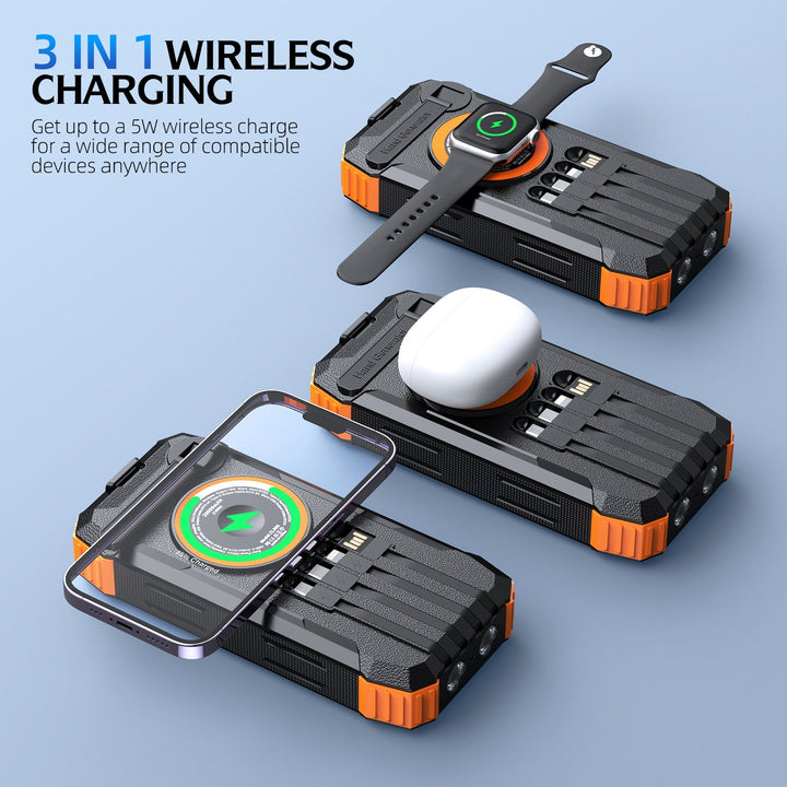 Outdoor Powerbank with solar charging function and integrated LED lamp Kalsten