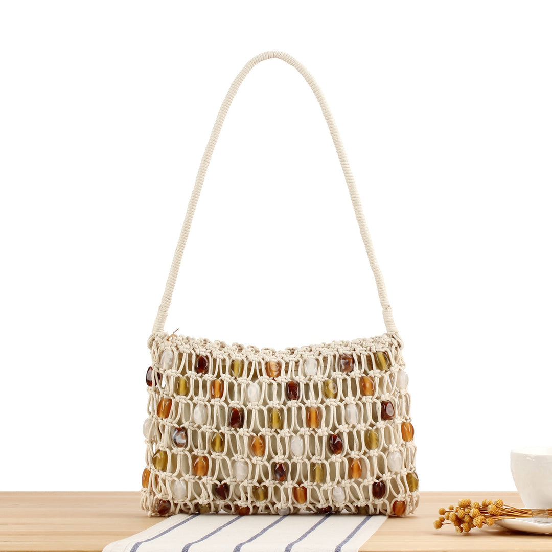 Handbag with Colorful Bead Pattern Kalsten