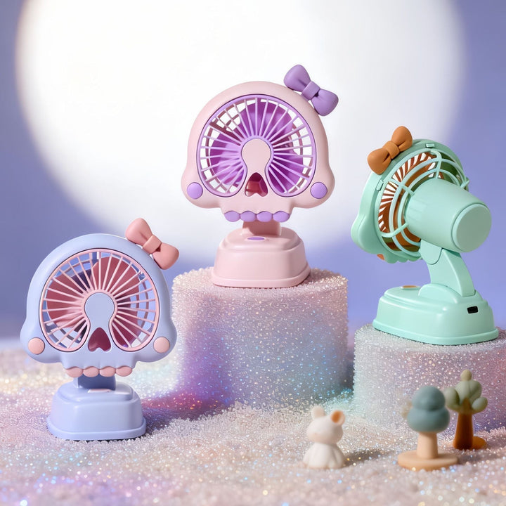 Women's Mini Table Fan in Creative Skull Design Kalsten