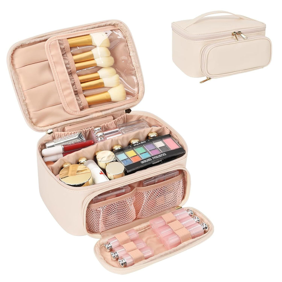 Cosmetic Organizer with Compartments and Mirror Kalsten
