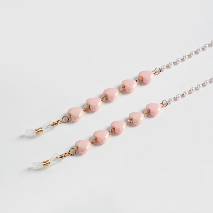 Heart-Shaped Beaded Eyewear Chain kalsten