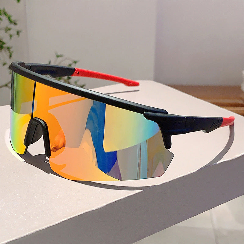 Unisex nan sporty performance sunglasses with continuous visor lens and shatterproof polycarbonate lens Kalsten