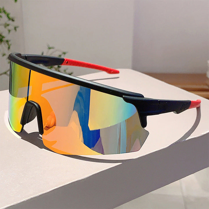 Unisex nan sporty performance sunglasses with continuous visor lens and shatterproof polycarbonate lens Kalsten