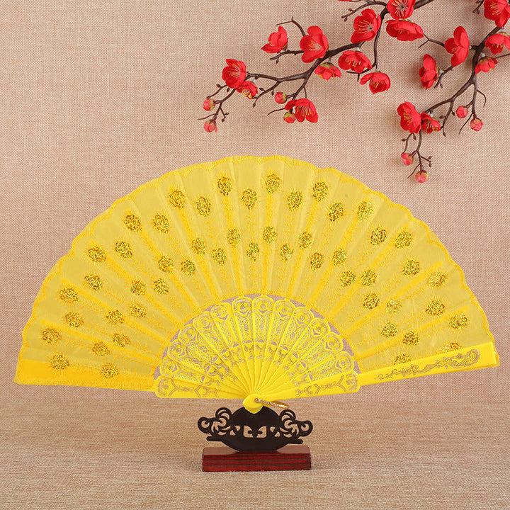 Women's folding fan with artistic decorations Kalsten