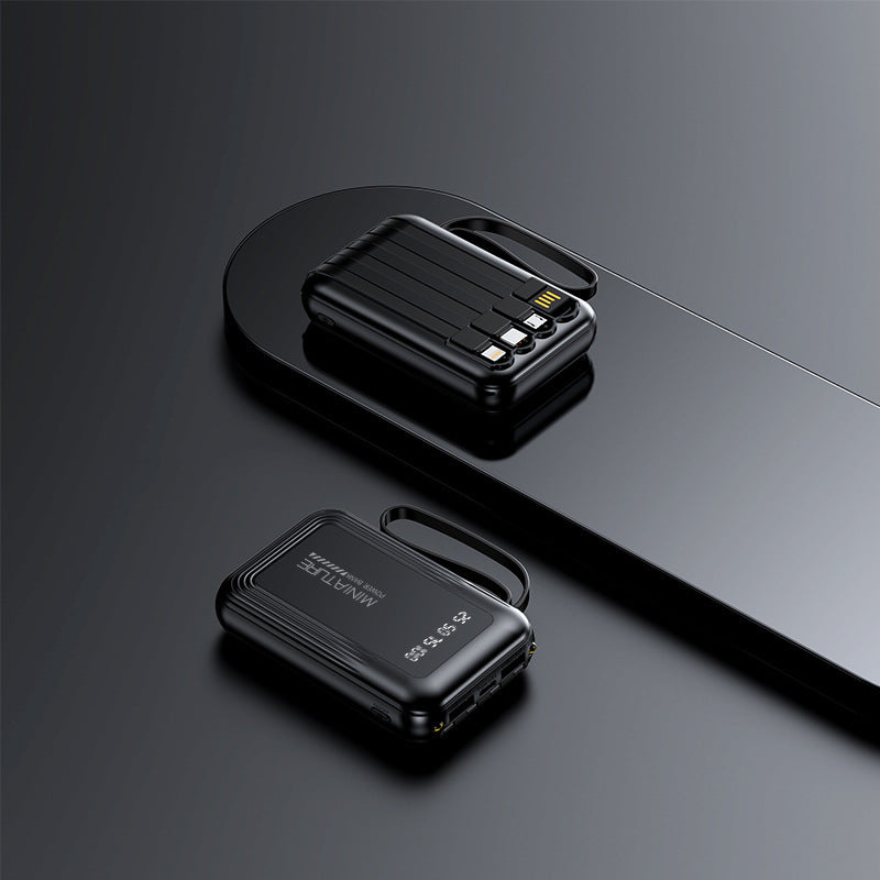 Practical power bank with wireless fast charging function and integrated cable system Kalsten