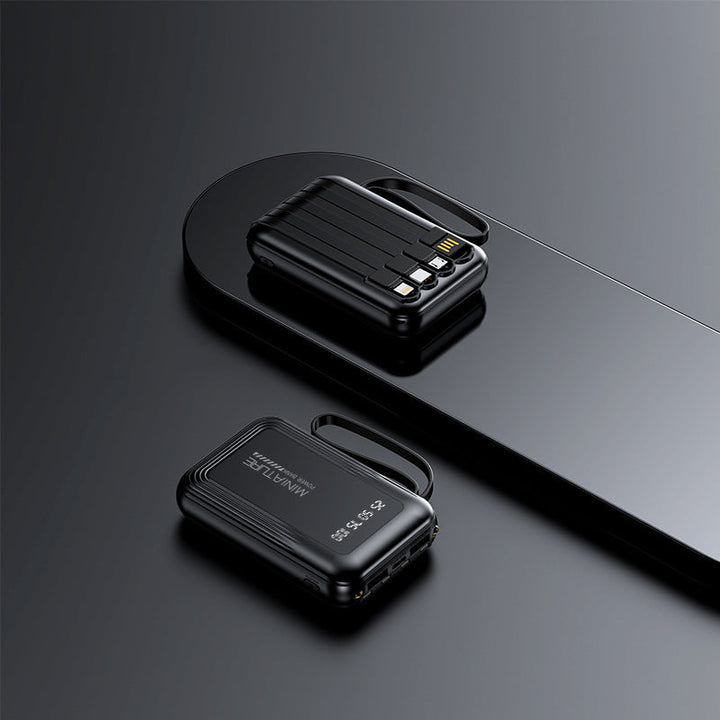 Practical power bank with wireless fast charging function and integrated cable system Kalsten