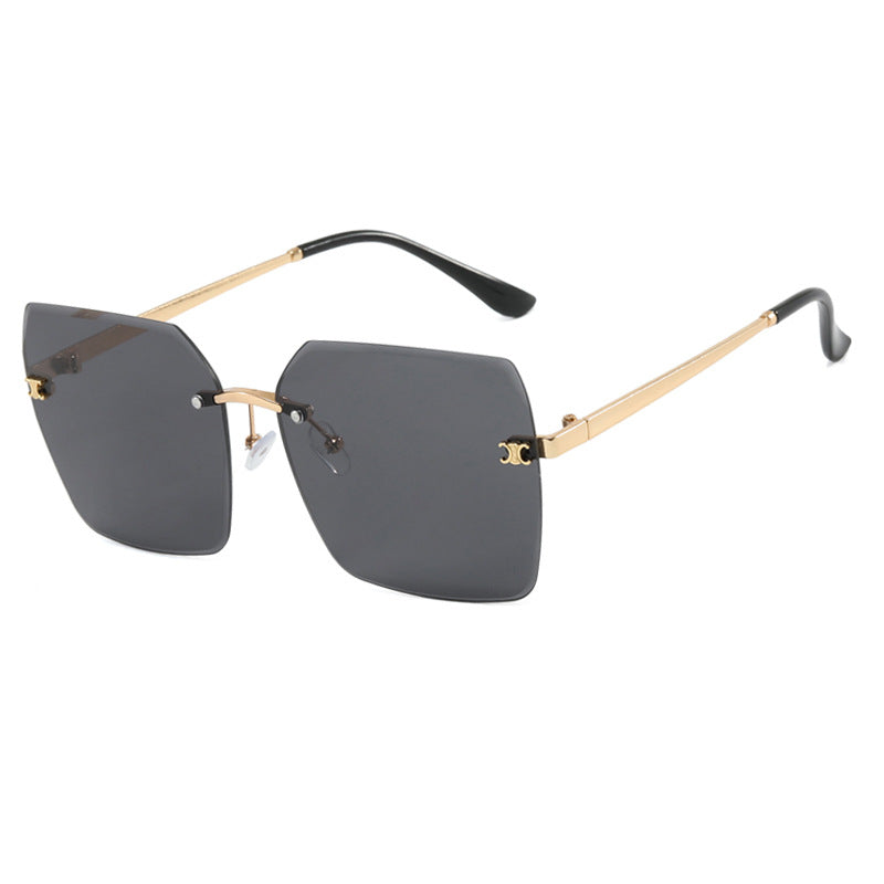 Women's square sunglasses in modern design with delicate metal frame Kalsten