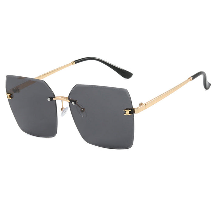 Women's square sunglasses in modern design with delicate metal frame Kalsten