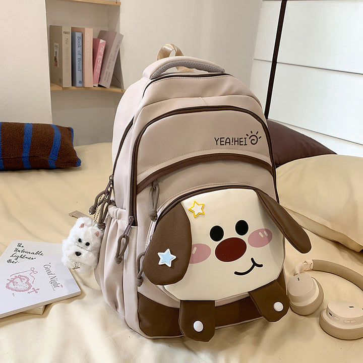 Cute Cartoon Dog-Design School Backpack