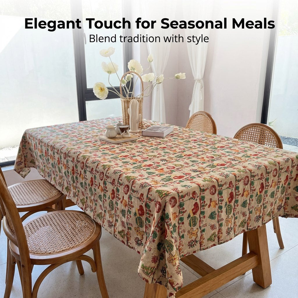 Decoratively Printed Tablecloth