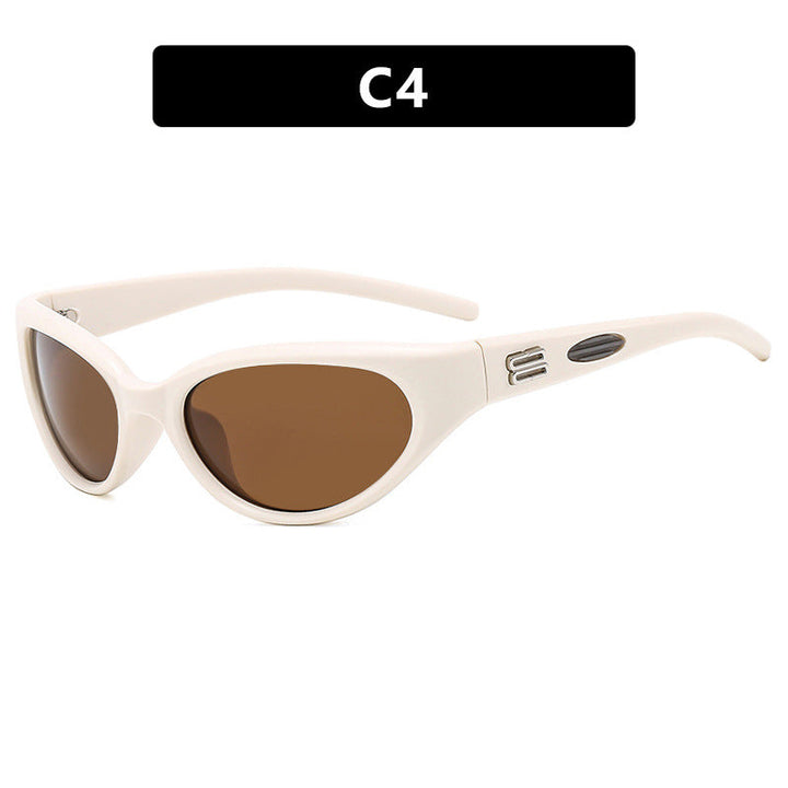 Ladies extravagant sunglasses with curved design Kalsten