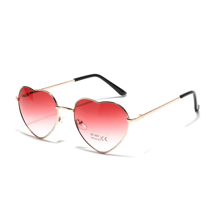 Women Heart-Shaped Sunglasses with UV Protection and Delicate Frame Kalsten