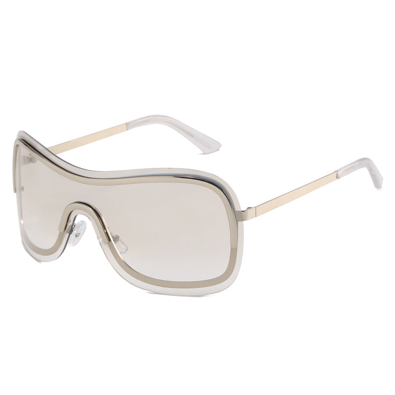 Women's large round sunglasses with elegant metal frame Kalsten