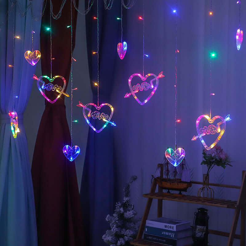 Love Curtain Lamp Room Holiday Romantic Christmas Decoration | Kalsten