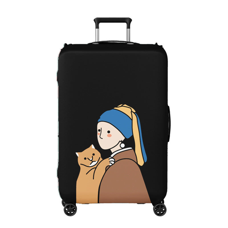 Ladies suitcase cover with creative illustration design Kalsten