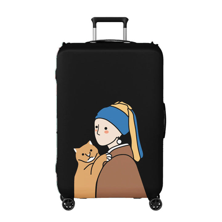 Ladies suitcase cover with creative illustration design Kalsten