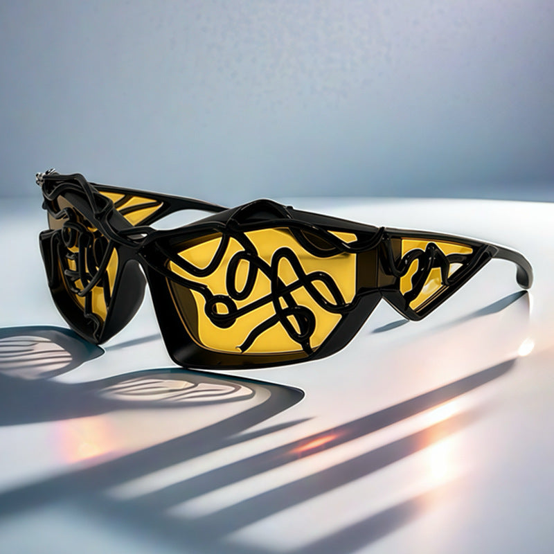 Women's Sporty Sunglasses with Futuristic Design Kalsten