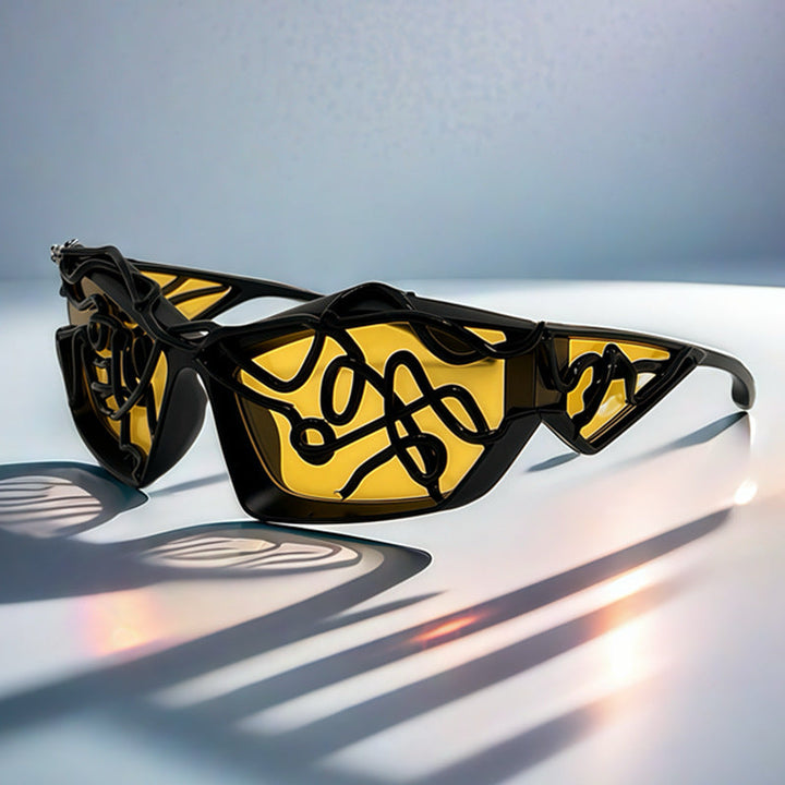 Women's Sporty Sunglasses with Futuristic Design Kalsten