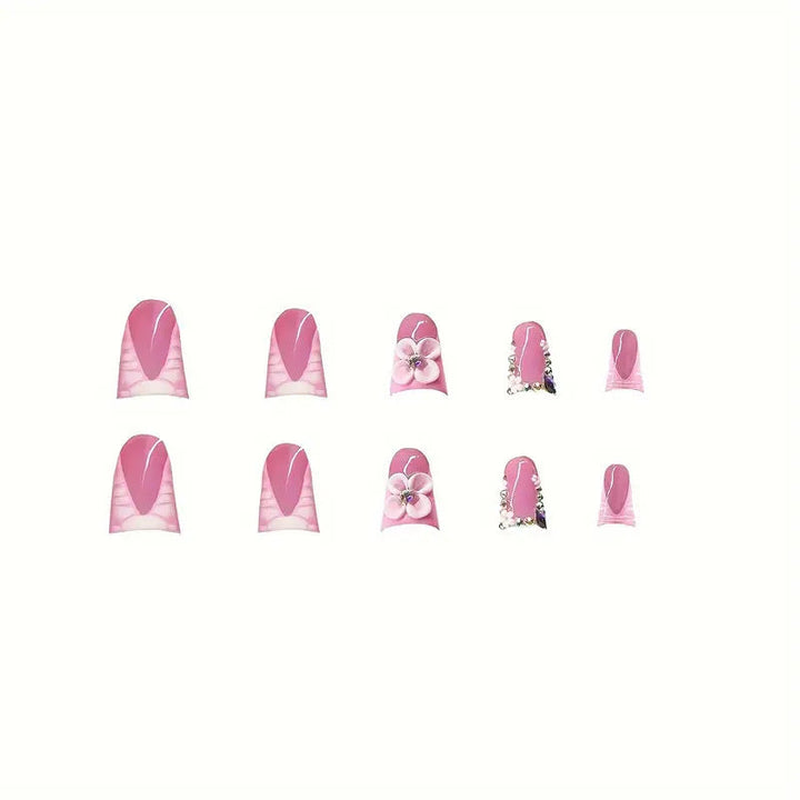 Decorative Floral Acrylic Press-On Nails Kalsten