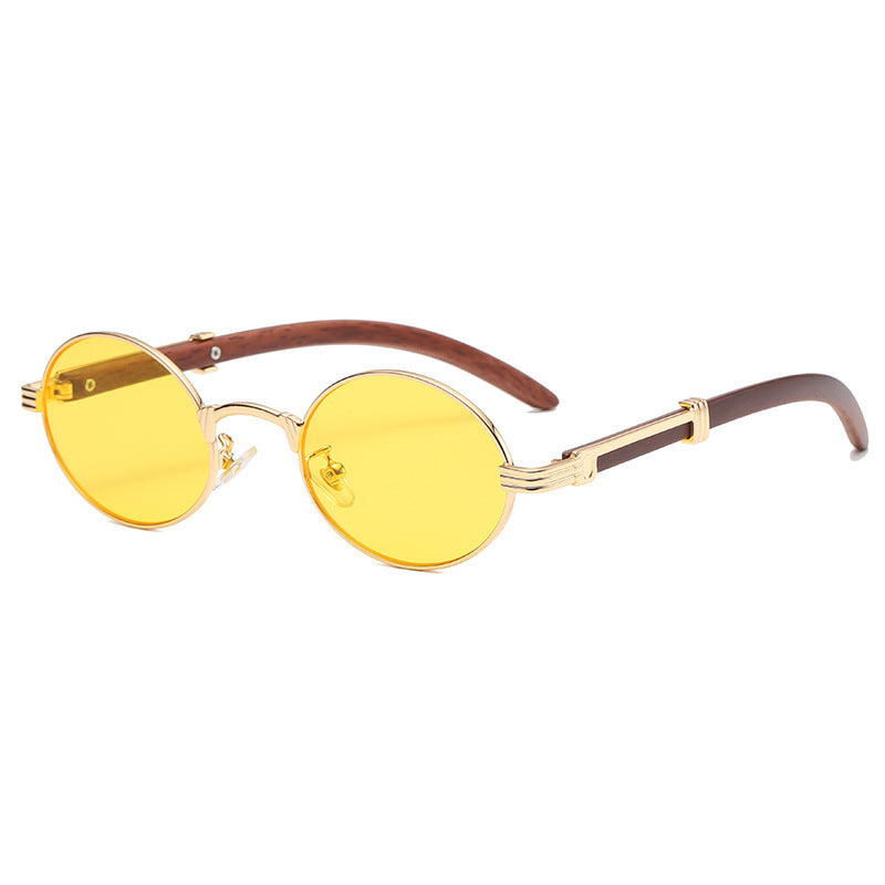 Elegant round sunglasses with high-quality metal frame Kalsten