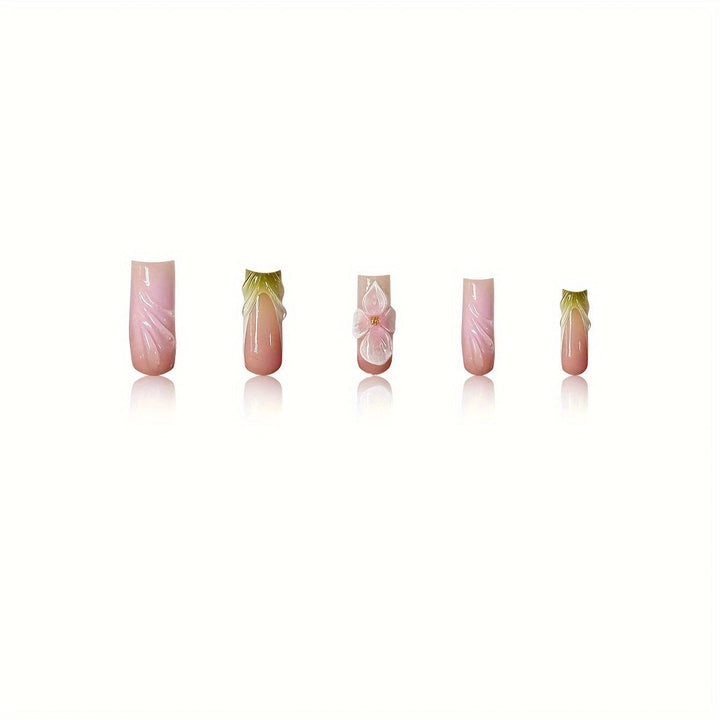 Artistic Floral Press-On Nail Extensions Kalsten