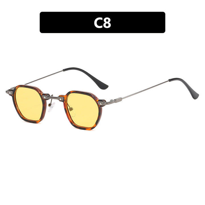 Ladies stylish sunglasses with unique hexagonal shape and sturdy frame Kalsten