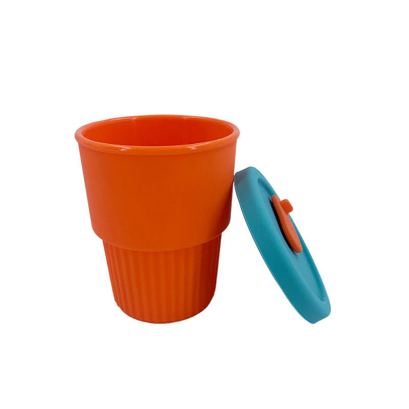 Unisex reusable silicone cup with lid and straw Kalsten