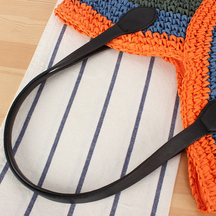 Fashionable Braided Tote Bag with Unique Wave Pattern Kalsten