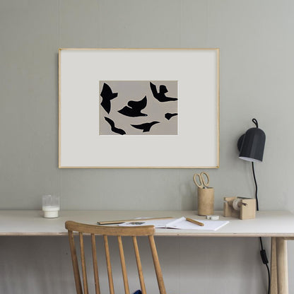 Framed Abstract Bird Artwork