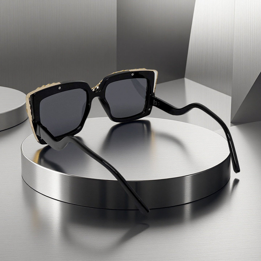Women's fashionable oversized sunglasses with chain frame Kalsten