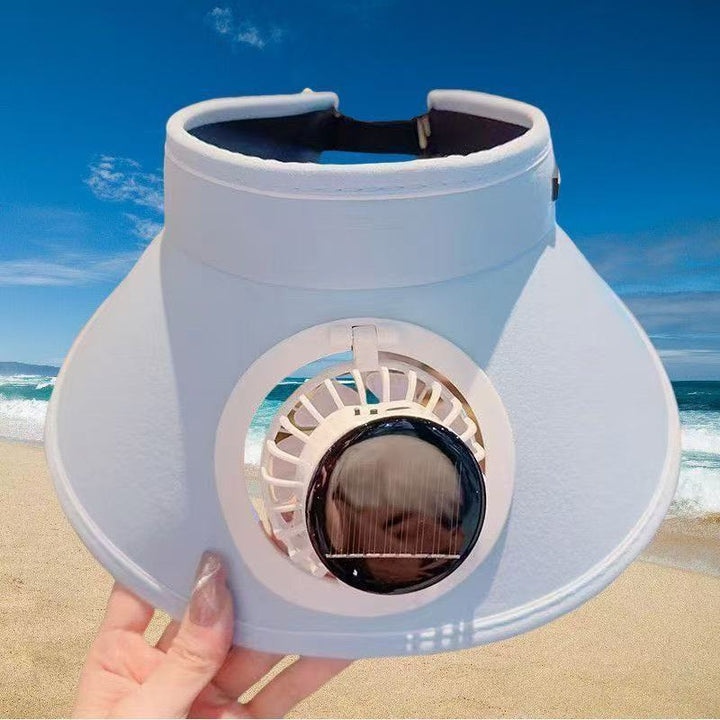 Sport Sun Visor with detachable front fan, adjustable headband and reflective piping Kalsten