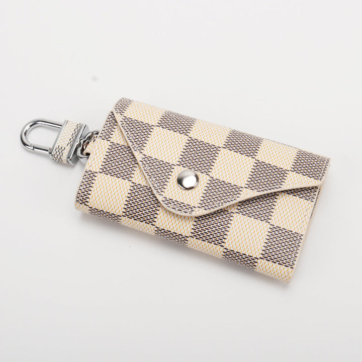 Checkered Pattern Keychain Wallet kalsten