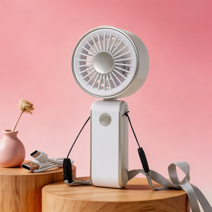 Ladies portable handheld fan with innovative spray function and USB charging port Kalsten