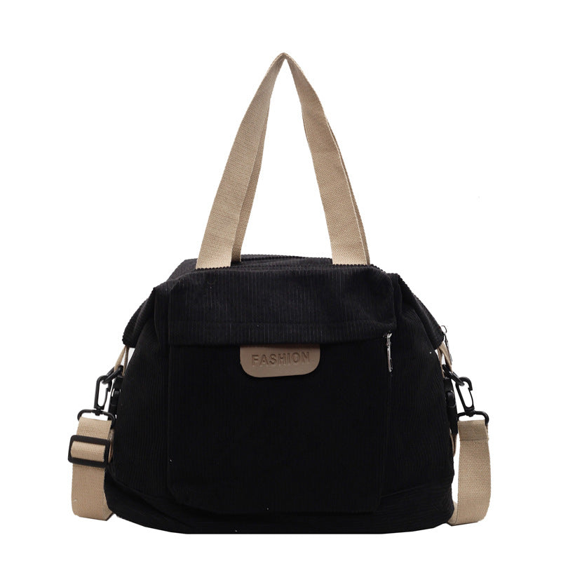 Corduroy Casual Shoulder Tote Bag Kalsten