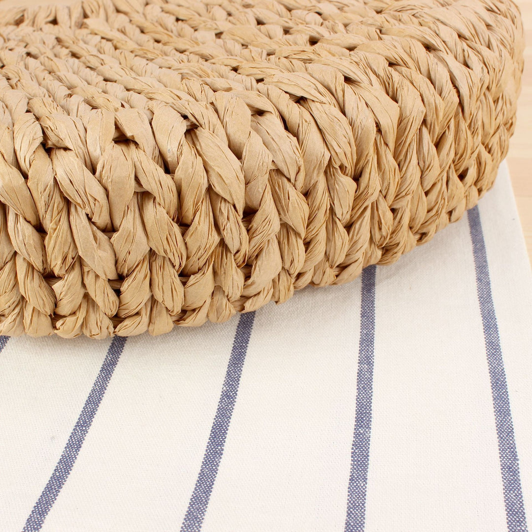 Handbag Made of Natural Bast with Creative Round Handle Kalsten