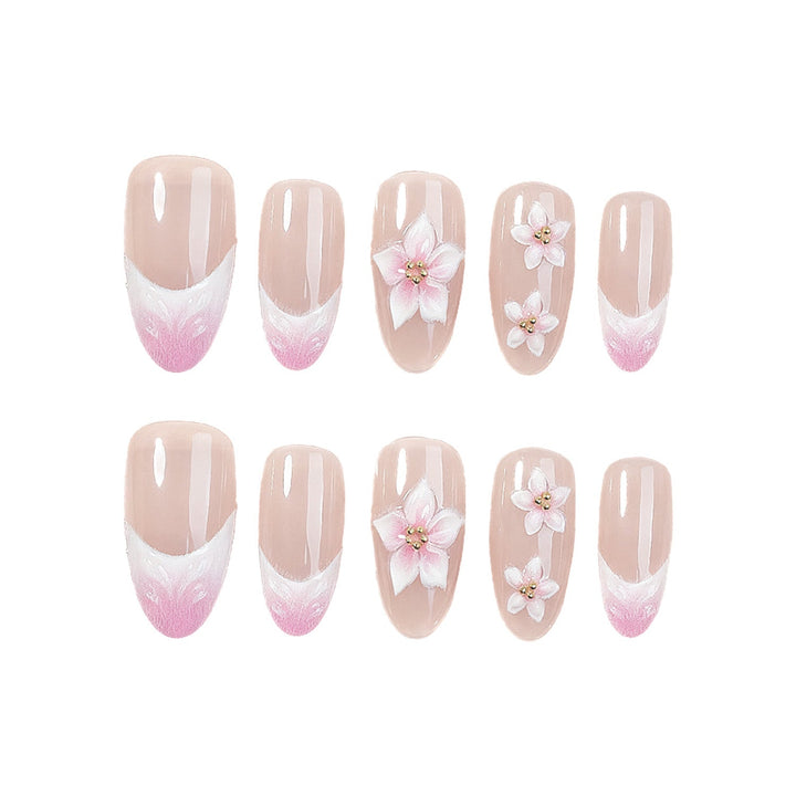 Decorative Floral Design Press-On Nails Kalsten