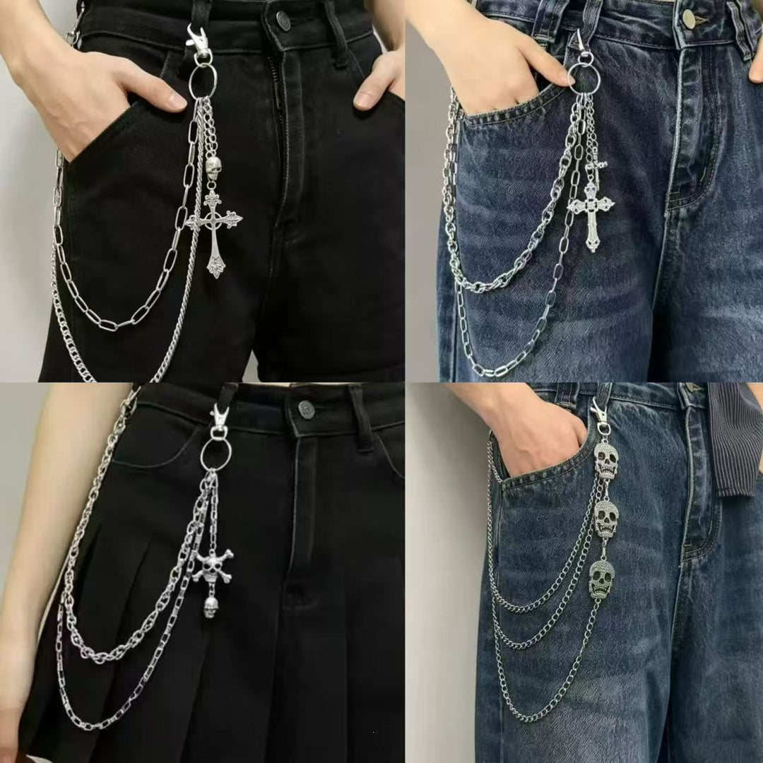 Fashionable chain belt with cross pendant Kalsten