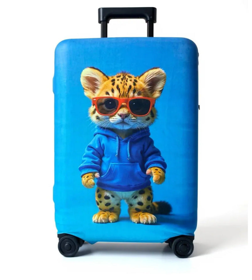 Unisex nan elastic suitcase cover with artistic marble print, shockproof fit and tear-resistant stretch material Kalsten