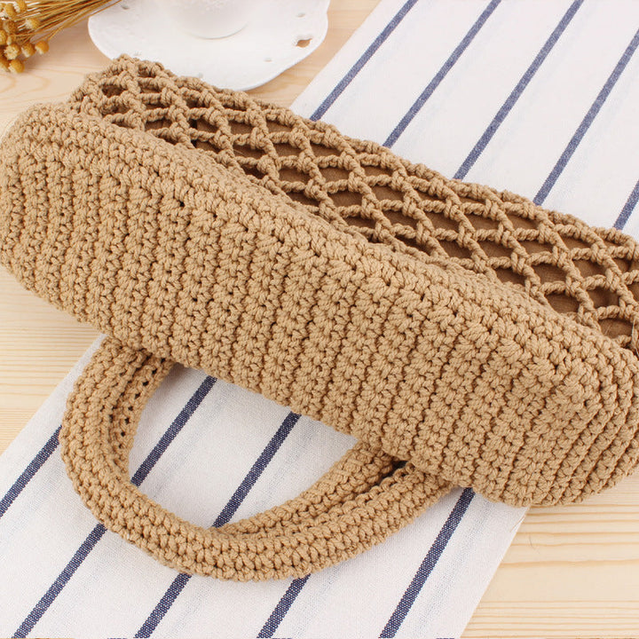 Macrame Beach Bag with Innovative Mesh Design Kalsten