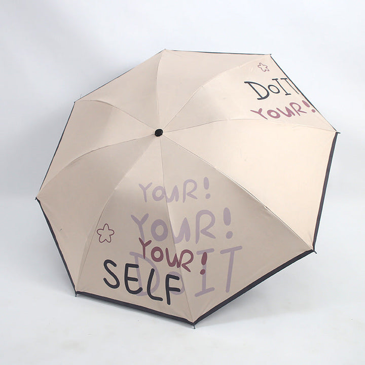 Women's Foldable Umbrella with Modern Print Kalsten