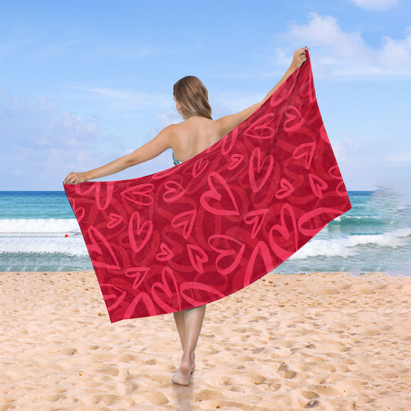 Beach towel with creative heart design Kalsten