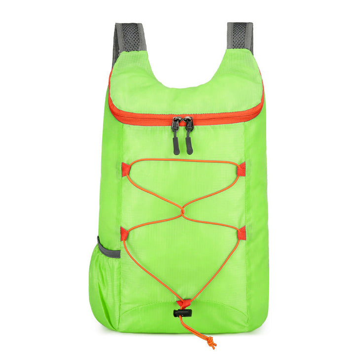 Women’s foldable lightweight day backpack with elastic front drawstring and side mesh pockets Kalsten