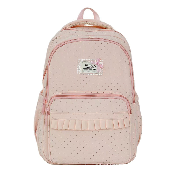 Stylish Polka Dot Ruffled Backpack Kalsten