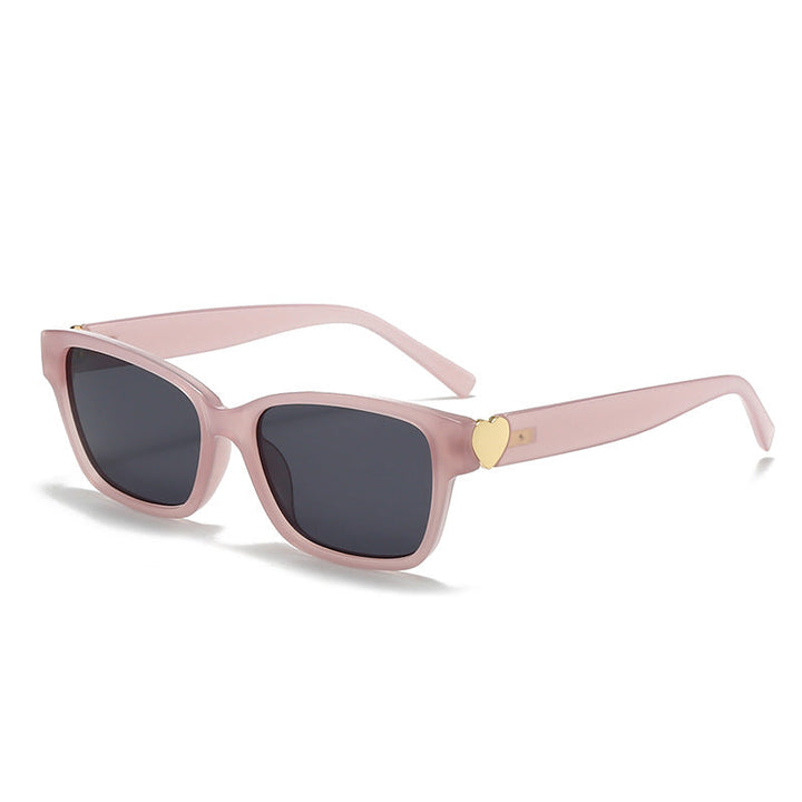 Women's fashionable square sunglasses with heart accents Kalsten