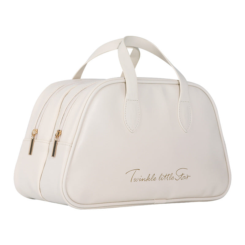 Cosmetic Organizer Bag With Double Zipper And Elegant Carry Handle Kalsten