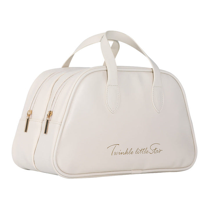 Cosmetic Organizer Bag With Double Zipper And Elegant Carry Handle Kalsten
