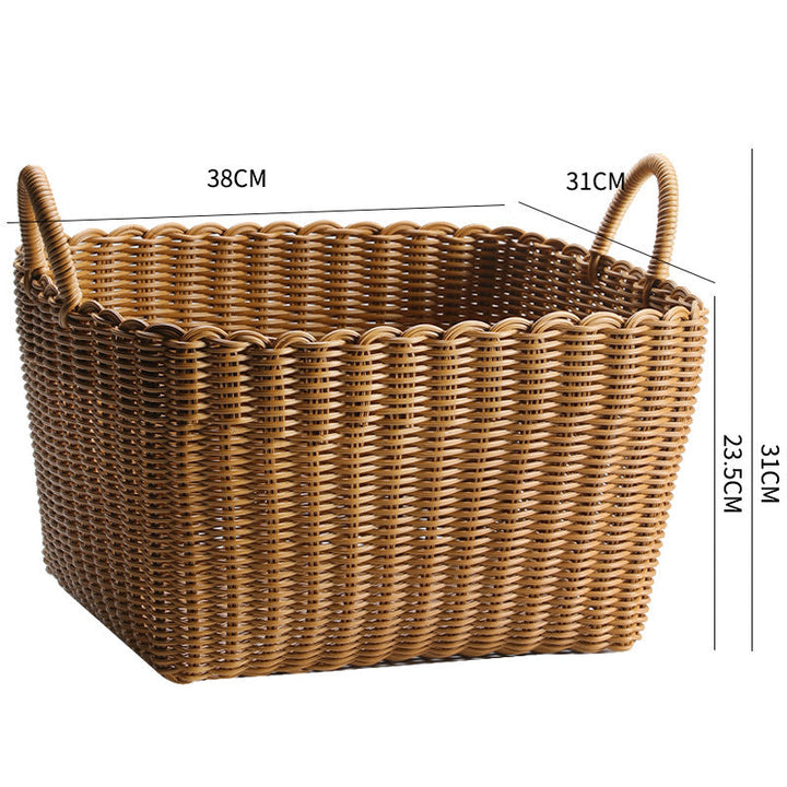 Unisex Braided Storage Basket with Practical Handle Kalsten