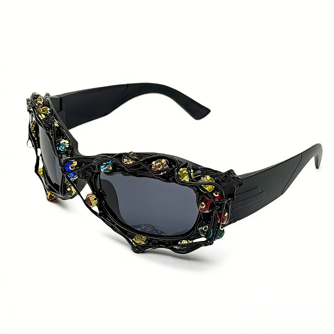 Ladies striking designer sunglasses with rhinestone applications Kalsten