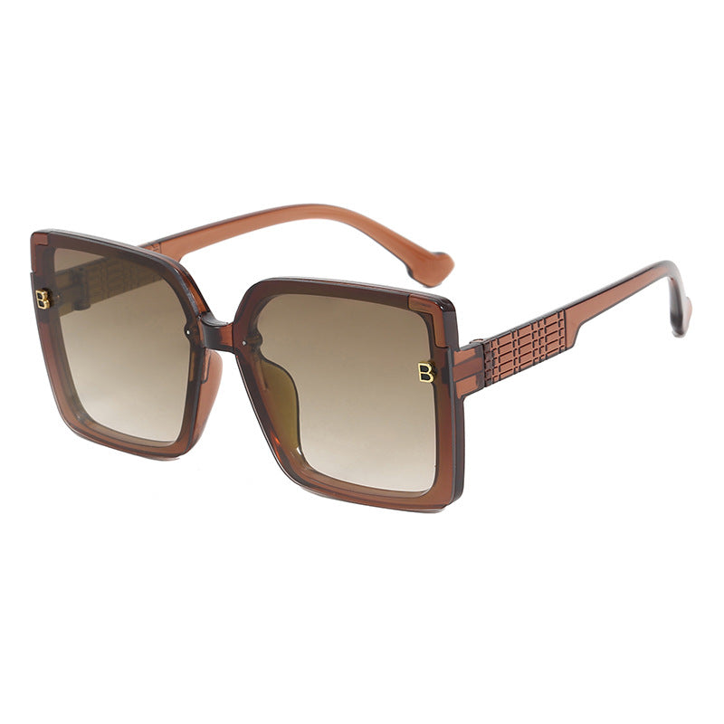 Women's fashionable square sunglasses with textured temple design Kalsten