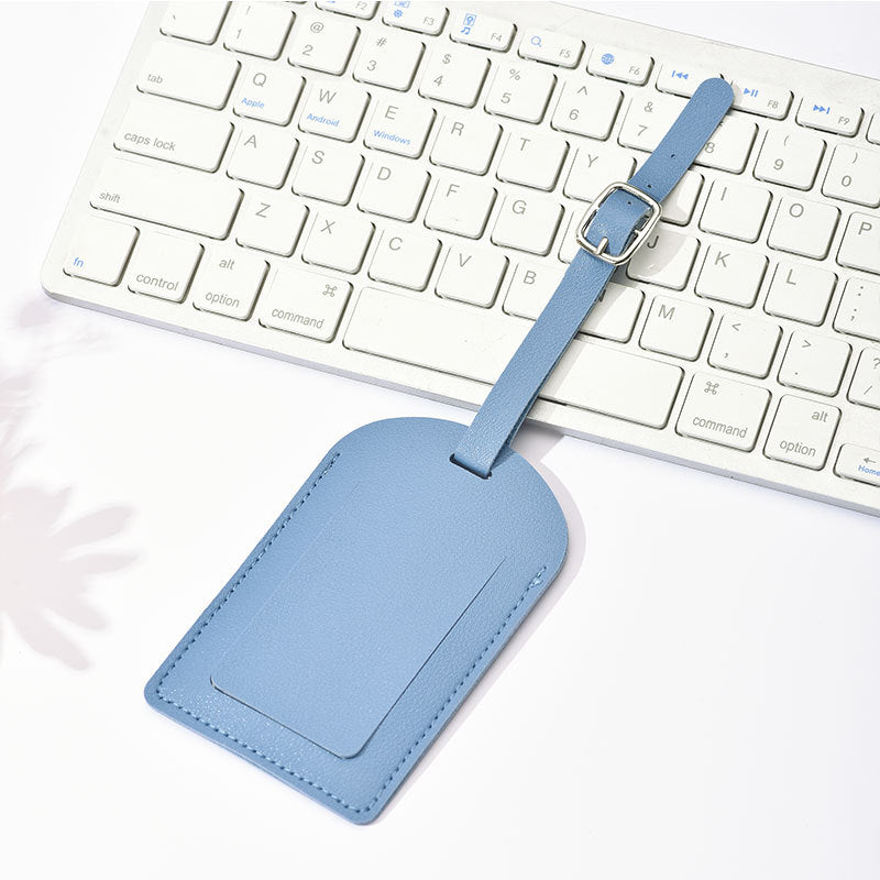 premium PU leather luggage tag with adjustable buckle strap Kalsten